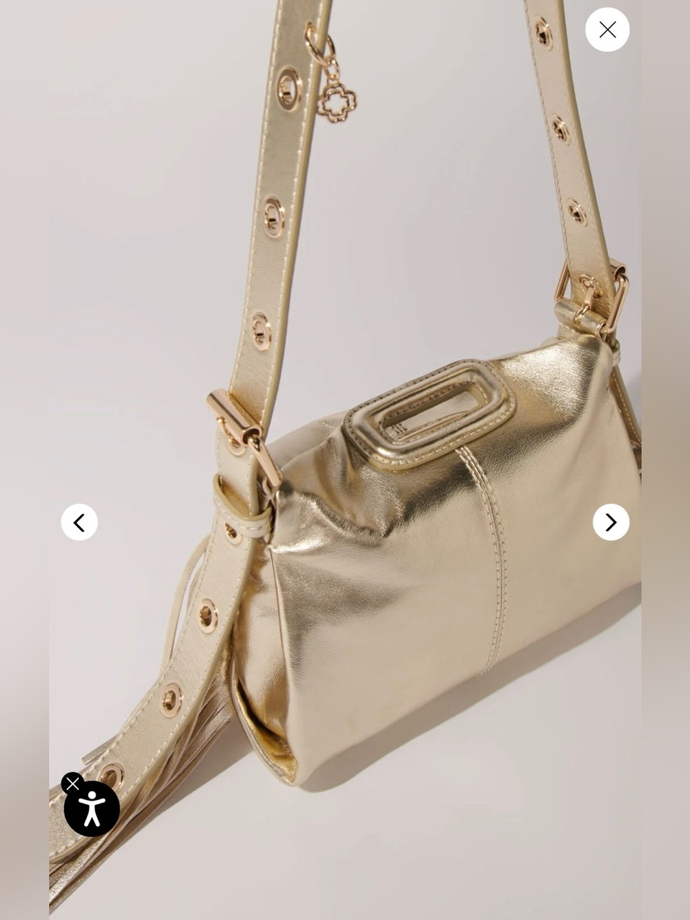 Maje metallic leather Miss M mini bag - Picture 15 of 15